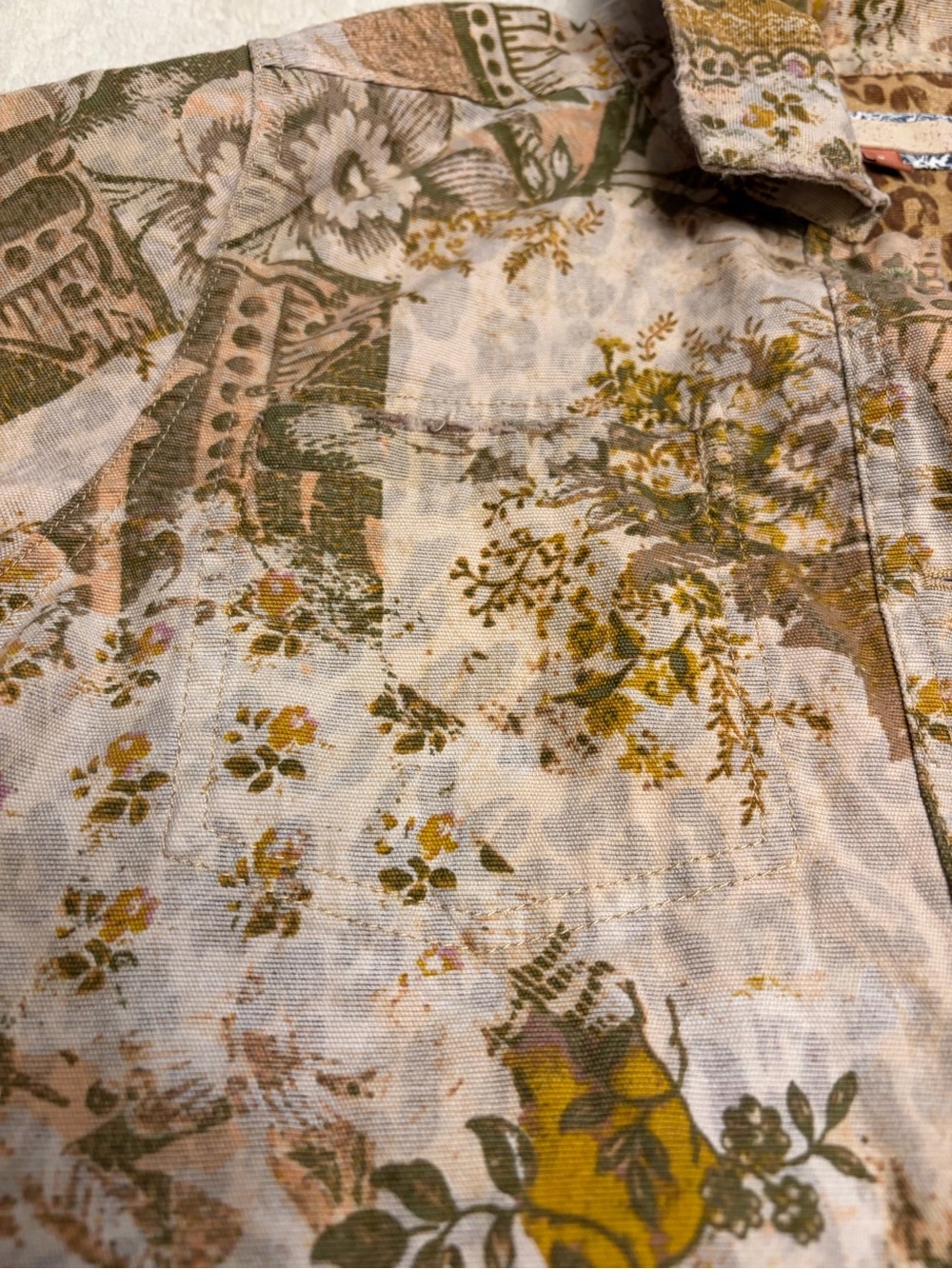 Anthropologie Pilcro Medium shirt jacket outdoor printed camo cheetah shacket - Picture 8 of 15